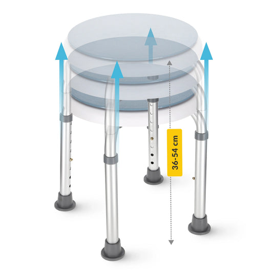 Obrotowy taboret pod prysznic