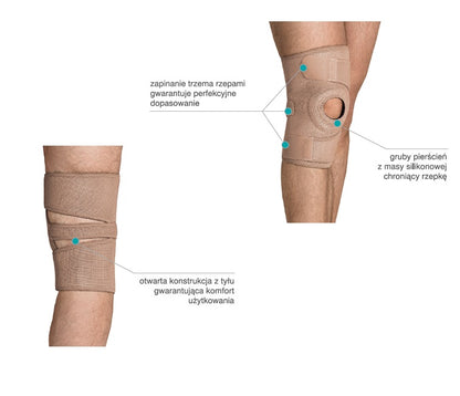 Neoprenowy stabilizator kolana, zapinany AR-6620 IMMOBILO FLEXI-L (DŁUGI) ARmedical