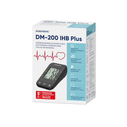 Diagnostic DM-200 IHB PLUS ciśnieniomierz automatyczny naramienny do pomiaru ciśnienia krwi i pulsu