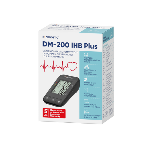 Diagnostic DM-200 IHB PLUS ciśnieniomierz automatyczny naramienny do pomiaru ciśnienia krwi i pulsu