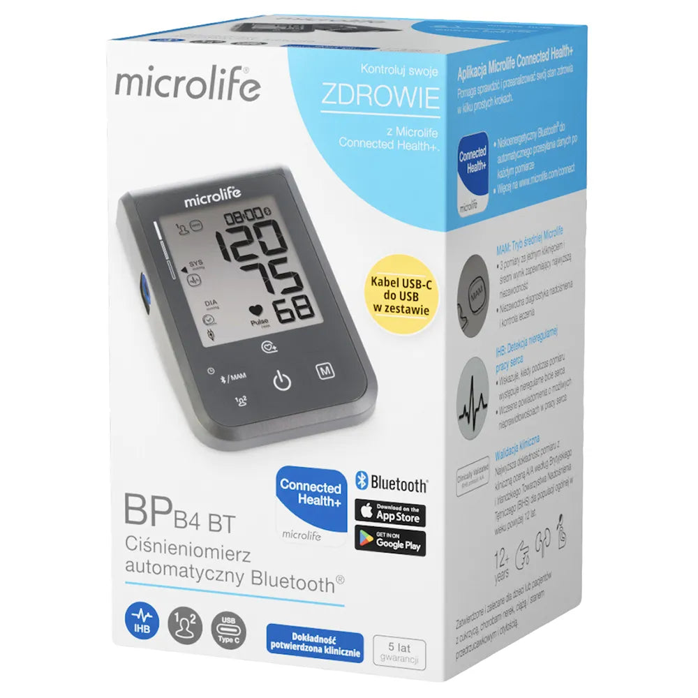 Ciśnieniomierz naramienny automatyczny z Bluetooth Microlife BP B4 BT
