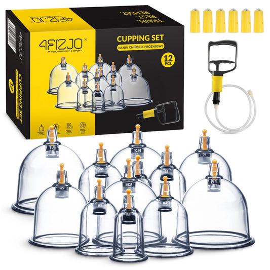 Bańki chińskie bezogniowe próżniowe 12 szt. 4fizjo