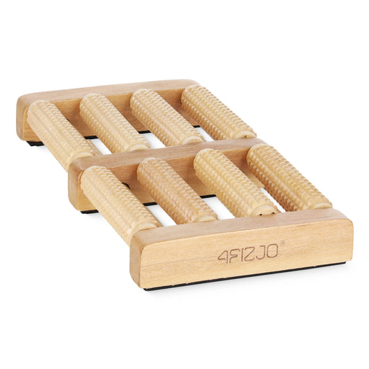 Drewniany wałek do masażu stóp podwójny 4fizjo