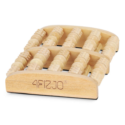Drewniany wałek do masażu stóp profilowany 4fizjo