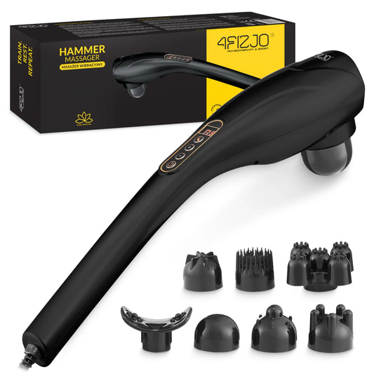 Ręczny masażer wibracyjny do ciała czarny 4fizjo