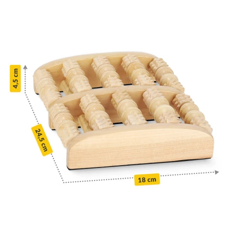 Drewniany wałek do masażu stóp profilowany 4fizjo