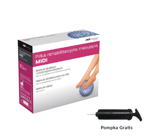 Piłka rehabilitacyjna masująca MIDI